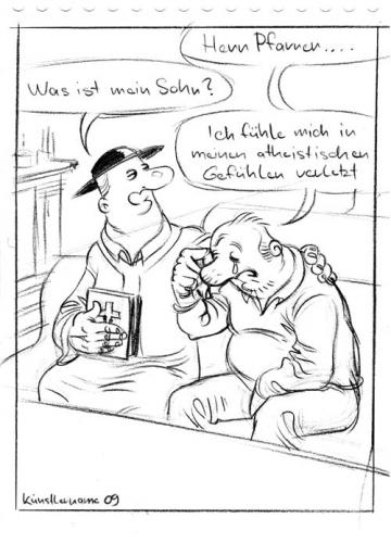 Cartoon: atheisten (medium) by künstlername tagged aha