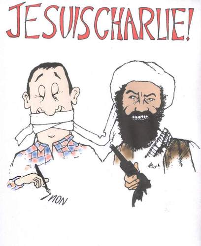 Cartoon: Je Suis Charlie (medium) by aarbee tagged charlie,freedom,art,humor,political
