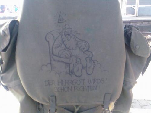 Cartoon: bagpack (medium) by guenner tagged künstlername