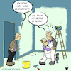 Cartoon: Baustellenradio (small) by Thorsten Klomfass tagged maler,handwerk,baustelle,musik,radio,baustellenradio,tanz