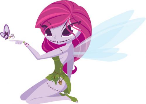 Cartoon: Fairy Zombie (medium) by mostro tagged zombie,fairy,vector,comission