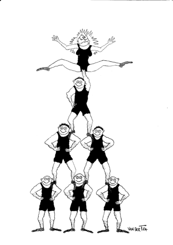Cartoon: Circus (medium) by van der Tipa tagged arena,acrobat,gymnast