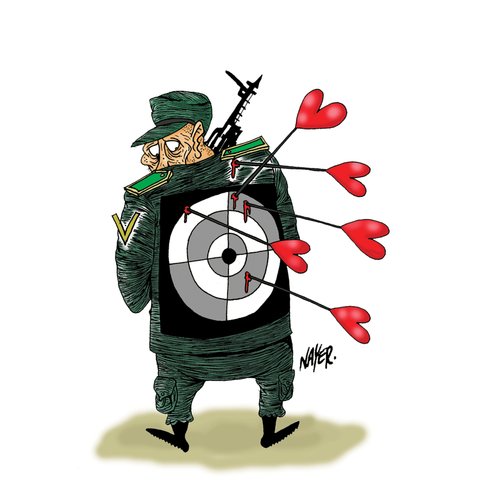 Cartoon: Love and War (medium) by Nayer tagged love,war,army,arms,heart,hearts