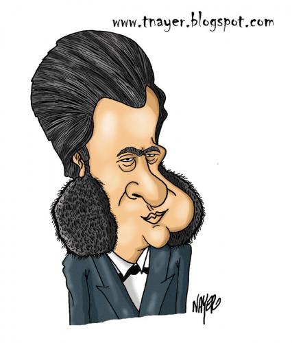 Cartoon: Alexandru D. Xenopol (medium) by Nayer tagged alexandru,xenopol,talal,nayer