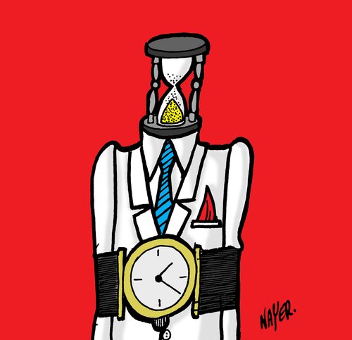 Cartoon: Time (medium) by Nayer tagged time,life,end,chain,human,dead,death