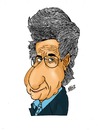 Cartoon: A. B. Yehoshua (small) by Nayer tagged yehoshua,israel,writer,talal,nayer,sudan,novelist