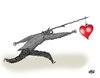 Cartoon: Chasing (small) by Nayer tagged chasing love sad happy happiness lost life man woman