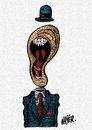 Cartoon: The Scream (small) by Nayer tagged scream,screaming,pain,world