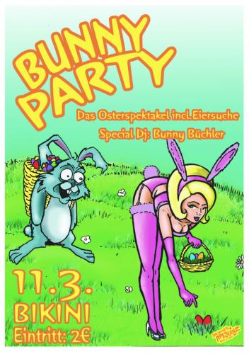 Cartoon: Bunny Party poster (medium) by Christian Nörtemann tagged osterhase,ostern,bunny