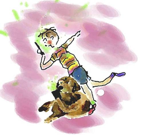 Cartoon: Boy and Dog (medium) by cgill tagged technology