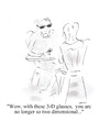 Cartoon: 3 D (small) by cgill tagged dimensions,depth,character,insult