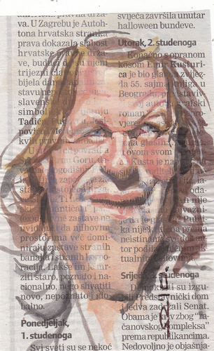 Cartoon: Emir Kusturica (medium) by zed tagged emir,kusturica,bosnia,and,hercegovina,film,actor,movie,director,portrait,caricature,sarajevo