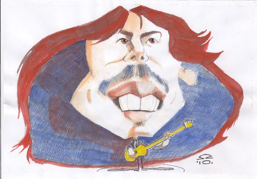 Cartoon: Georg Harisson (medium) by zed tagged georg,harisson,guitar,music,beatles,liverpool,london,england,rock,portrait,caricature,famous,people