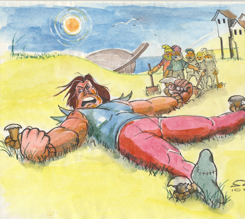 Cartoon: Gulliver (medium) by zed tagged gulliver,nottinghamshire,england,jonathan,swift,travel