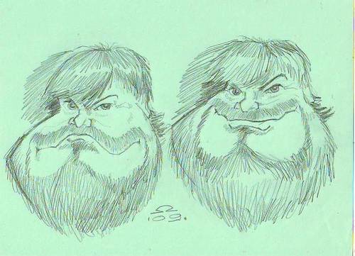 Cartoon: Jack Black (medium) by zed tagged jack,black,santa,monica,california,usa,hollywood,actor,music,portrait,caricature,famous,people