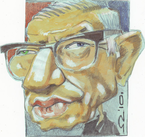 Cartoon: Jean Paul Sartre (medium) by zed tagged caricature,portrait,philosopher,writer,france,sartre,paul,jean