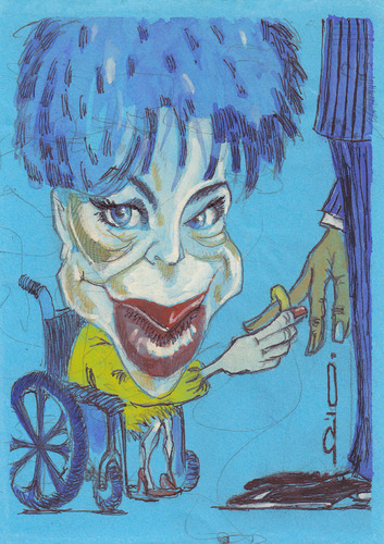 Cartoon: Liz Taylor (medium) by zed tagged liz,taylor,usa,movie,actress,oscar,film,hollywood,portrait,caricature