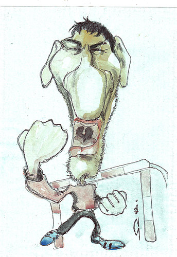Cartoon: mirko alilovic (medium) by zed tagged sport,handball,croatia,alilovic,mirko,portrait,caricature