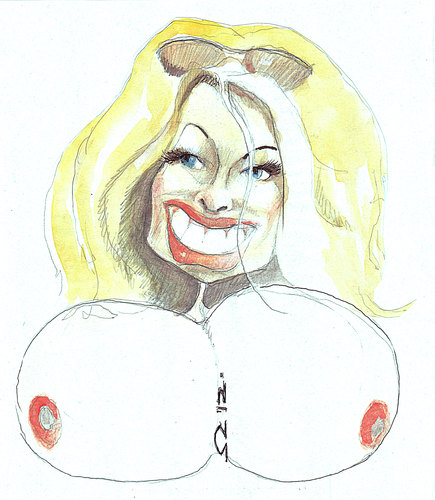 Cartoon: pamela anderson (medium) by zed tagged pamela,anderson,ladysmith,canada,actress,portrait,caricature