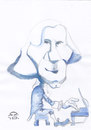 Cartoon: Frederic Francois Chopin (small) by zed tagged frederic francois chopin poland clasic music paris france portrait caricature