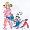 Cartoon: Cartoon geziechet fuer DIE ZEIT (small) by cris tagged politik,eu,merkel,sarkosy,deutschland,frankreich,die,zeit