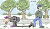 Cartoon: der recher (small) by schmidibus tagged rechen,blume,garten,natur,gemein,schmerz