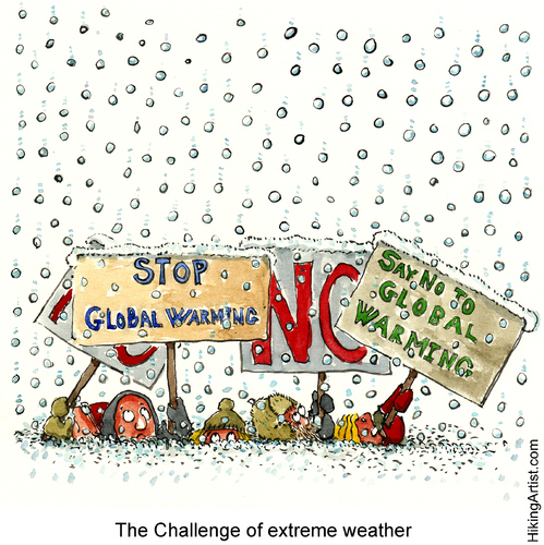 Cartoon: The weather  getting complicated (medium) by Frits Ahlefeldt tagged activists,green,environment,warming,global,weather,extreme,snow