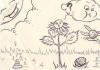 Cartoon: happy easter (small) by Metalbride tagged skizze,ostern,easter,blume,sonne,ei,wolke,kulli,kugelschreiber