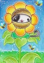 Cartoon: Kitty or Flower II (small) by Metalbride tagged katze