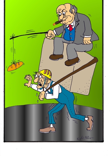 Cartoon: arbeiter (medium) by kader altunova tagged ausbeutung,arbeiterklasse,brot,arbeit