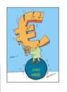 Cartoon: Rolle Deutschlands in Europa (small) by kader altunova tagged euro,merkel,krise