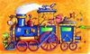 Cartoon: Lokomotive (small) by Jupp tagged lokomotive illustration kinderbuch tiere bahn train animals