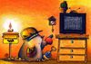 Cartoon: Maulwurf TV (small) by Jupp tagged maulwurf,mole,bomm,jupp,mail,info,tv,bilder,bild,cartoon,illustration,zapping,fernbedienung,umschalten,agentur,job,kohle