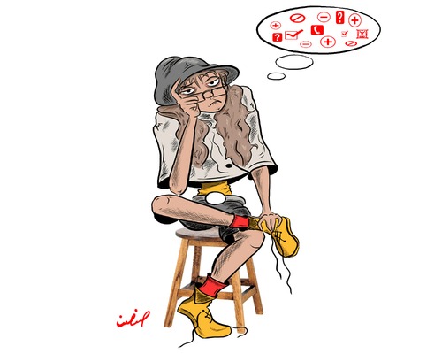 Cartoon: Thinking (medium) by yara tagged thinking