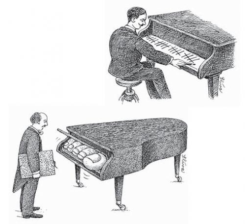 Cartoon: Grand Pianos (medium) by Jiri Sliva tagged music