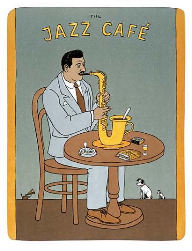 Cartoon: Jazz Cafe (medium) by Jiri Sliva tagged blues,music,jazz,coffee,cafe