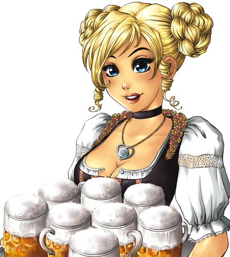 Cartoon: Dirndl (medium) by Marie Sann tagged manga,woman,girl,oktoberfest,bayern,bavaria,dirndl,beer,bier,manga,oktoberfest,bayern,dirndl,bier,klischee,deutsch,bayrisch,kulleraugen,oberweite,jugend,jugendkult,blond,locken,bierkrug