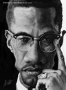 Cartoon: Malcolm X (small) by slwalkes tagged painting,digital,walkes