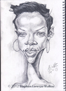 Cartoon: Rihanna pencil sketch (small) by slwalkes tagged pencil,singer,rihanna,celebrity,caricature,stephenlorenzowalkes