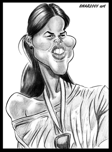 Cartoon: Ana Ivanovic 3 (medium) by shar2001 tagged ivanovic,ana,caricature