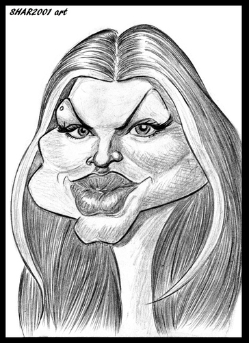 Cartoon: Fergie (medium) by shar2001 tagged fergie,caricature