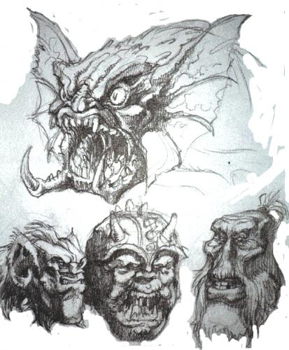 Cartoon: monsterskizzen (medium) by herr Gesangsverein tagged monster