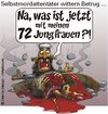 Cartoon: 72 Jungfrauen (small) by BARHOCKER tagged jungfrauen,djihad,irak,afghanistan
