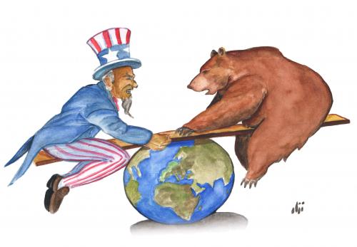 Cartoon: Cold war again? (medium) by Nizar tagged cold,war,russia,usa,world,earth,russland,usa,kalter krieg,uncle sam,russischer bär,russische bär,georgien,abchasien,südossetien,konflikt,krieg,kriegszustand,michail saakaschwili,militär,mobilmachung,natobeitritt,nato beitritt,unabhängigkeit,waffenstillstand,waffenstillstandserklärung,waffenstillstandsvorschlag,wladimir putin,kaukasuskonflikt,dmitri medwedew,medwedjew,kolonialpolitik,kalter,uncle,sam,russischer,bär,russische,michail,saakaschwili,nato,beitritt,wladimir,putin,dmitri,medwedew