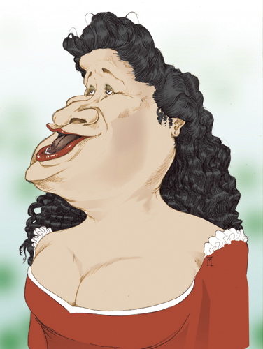 Cartoon: Cecilia Bartoli (medium) by Mattia Massolini tagged cecilia,bartoli,caricature,mezzosoprano