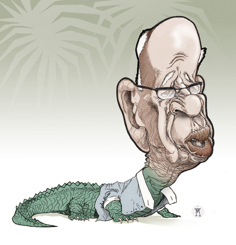 Cartoon: Rupert crocodile Murdoch (medium) by Mattia Massolini tagged rupert,murdoch,crocodile,tears,news,of,the,world