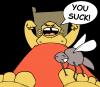 Cartoon: You suck! (small) by Playa from the Hymalaya tagged midge gnat suck blood insect angry man