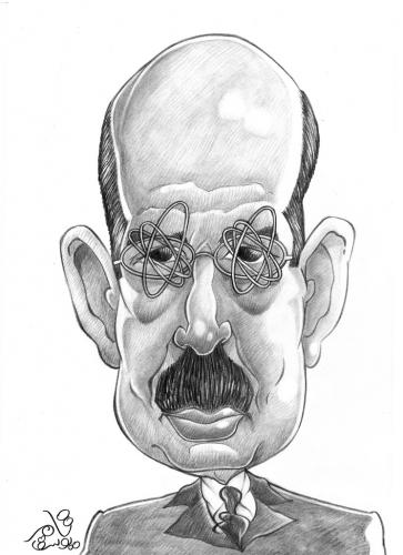 Cartoon: Dr. Mohamed El-Baradei (medium) by tamer_youssef tagged dr,mohamed,el,baradei,the,director,general,of,international,atomic,energy,egypt,tamer,youssef,caricture,world,cartoon,politics,sketch,pencil,art