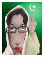 Cartoon: Benazir Bhutto - Pakistan (small) by tamer_youssef tagged benazir,bhutto,pakistan,politics,political,editorial,catoon,caricature,portrait,pencil,art,sketch,by,tamer,youssef,egypt