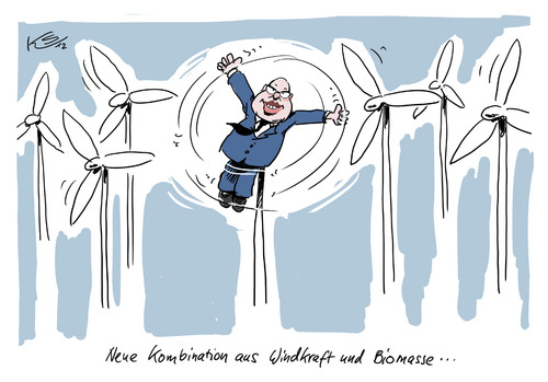 Cartoon: Biomasse (medium) by Stuttmann tagged windkraft,energiewende,altmaier